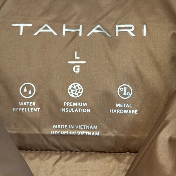 Tahari Ladies' Asymmetrical Puffer Jacket, Tan NEW WITH TAGS - Picture 6 of 9